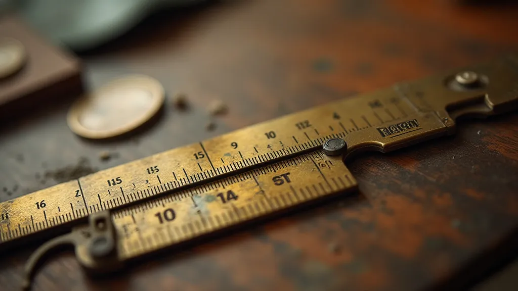 Close-up of a Pickett slide rule