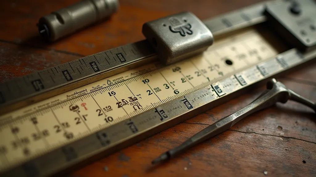 Vintage Pickett slide rule disassembled