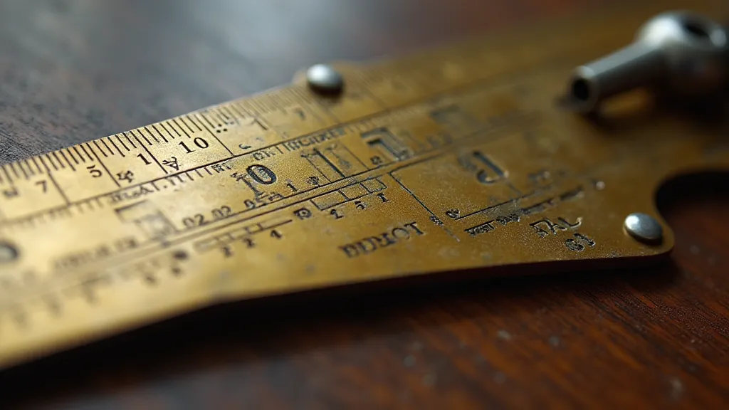 Vintage Pickett slide rule detail