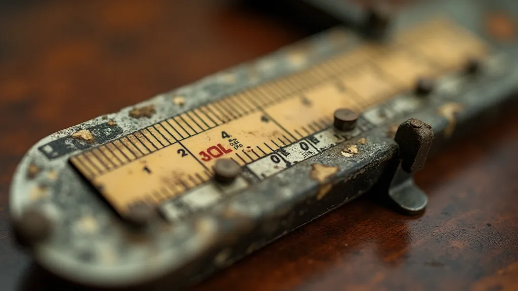 Vintage Pickett slide rule detail