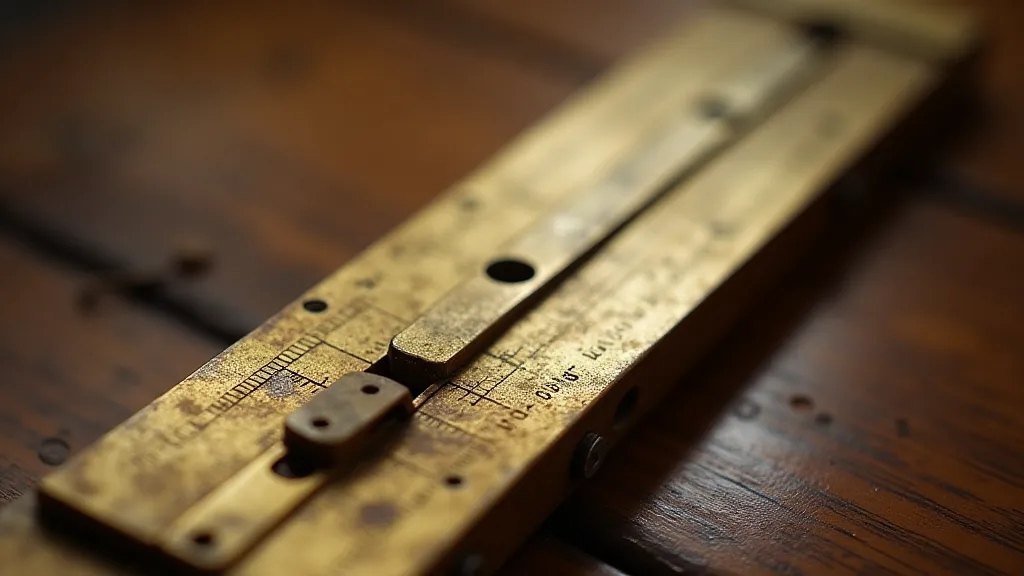 Close-up of a Pickett Model N3 slide rule