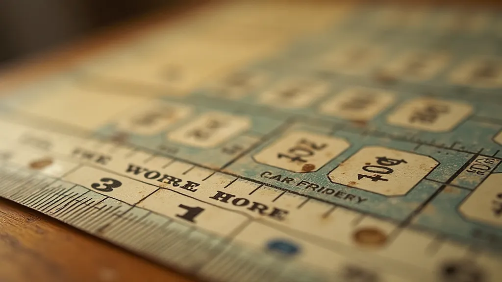 Close-up of Slide Rule Scale